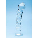 Clarity Seraphic Spiral Glass Dildo featuring a unique spiral design, perfect for artistic beauty and pleasure.
