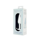 Clarity Utopian Floret Glass Plug packaging showcasing premium borosilicate glass anal plug.