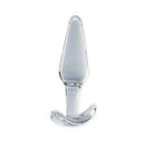 Clarity Utopian Floret Glass Plug, a handcrafted borosilicate glass anal pleasure piece, 4.3 inches tall.