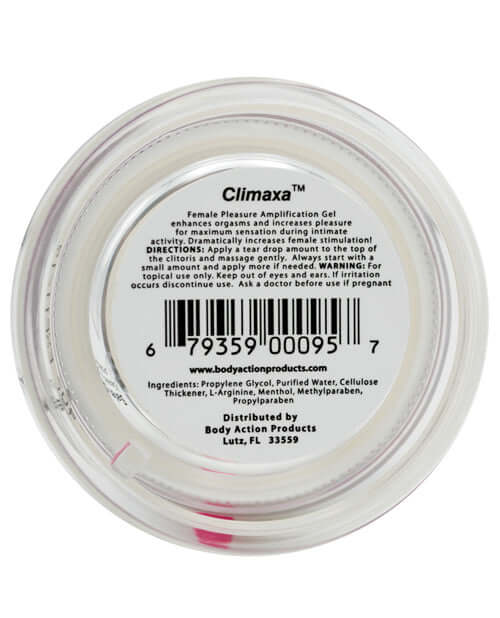 Climaxa Pleasure Amplification Gel for Women, enhancing orgasms and stimulation, 50 pieces, Body Action Products.