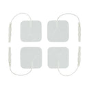 Zeus Reusable Adhesive Electro Pads 4-Pack White for electrosex sessions, ensuring reliable contact and sensation.