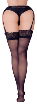 Mistress Bottoms Up Poseable Legs Half Love Doll wearing black lingerie and stockings, showcasing poseable capabilities.
