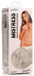 Mistress Brianna Diamond Deluxe Ass Stroker Clear packaging showing realistic features and materials for a lifelike experience.