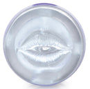 Mistress Courtney Diamond Deluxe Mouth Stroker Clear with realistic lip design for enhanced pleasure.