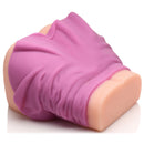 Mistress Ariana Mini Skirt Pussy and Ass Masturbator in a detailed close-up of the figure's pink skirt.