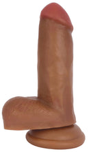 Jock Medium Suction Cup Dildo with Balls 6 Inch showcasing realistic details and sturdy suction cup base.