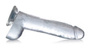 Jock C-Thru 10.5 Inch Realistic Dildo Clear, crystal-clear, lifelike details and meaty ballsack for satisfying pleasure.