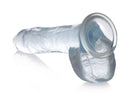 Jock C-Thru 10.5 Inch Realistic Dildo Clear with transparent design and lifelike details.