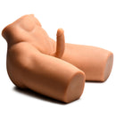 Jock Poseable Torso with Thrusting Dildo showing a realistic male body and thrusting silicone dildo.