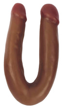Thinz Double Dipper Slim Double Ended Dildo Medium showcasing a tapered U-shape design for comfortable use.