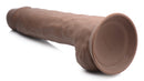 Silexpan Dark Silicone Dildo with Balls 10 Inch showcasing realistic design and premium silicone material.