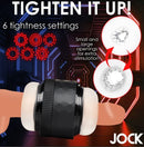 JOCK Tightening Masturbator with 6 adjustable tightness settings for customized pleasure and extra stimulation.