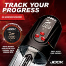 Jock Power Up Digital Automatic Waterproof Penis Pump Black digital pressure gauge for tracking progress.