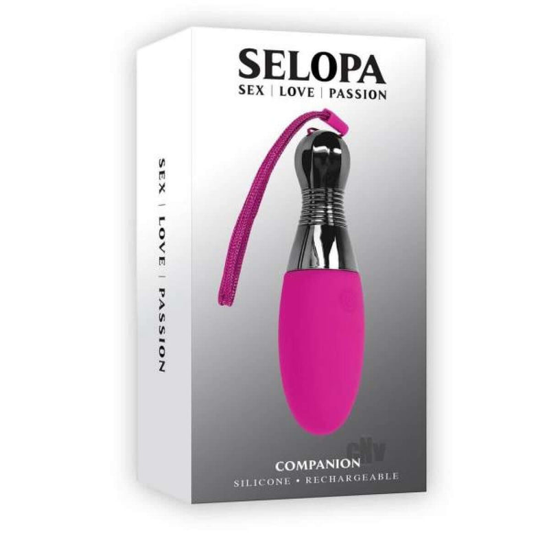 Selopa Companion powerful USB rechargeable vibrating egg with 10 speeds & patterns in its packaging