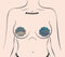 Model wearing Pastease Opalescent Seafoam Blue Seashell Pasties, mermaid-inspired beachwear accessory.