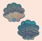 Pastease Opalescent Seafoam Blue Seashell Pasties, Mermaid-Inspired Beachwear Accessory with Sparkling, Seashell-Shaped Design