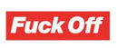 Red and white "Fuck Off" enamel pin, bold attitude accessory