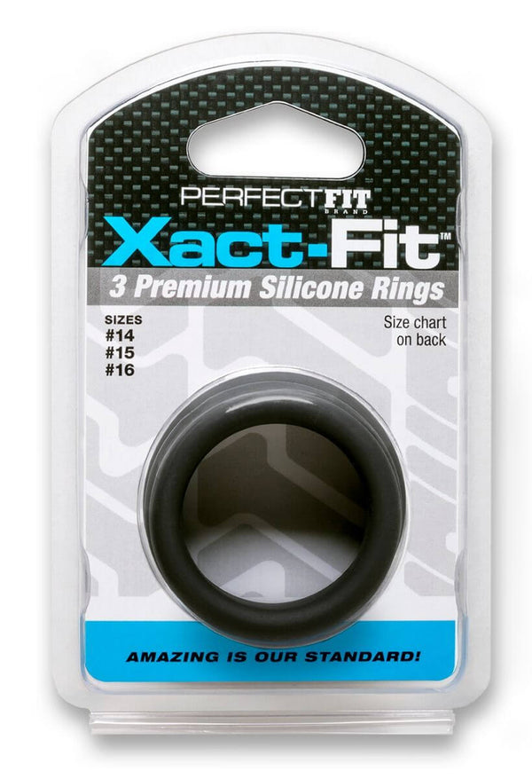 XACT FIT SILICONE RINGS #14 #15 #16 BLACK-3