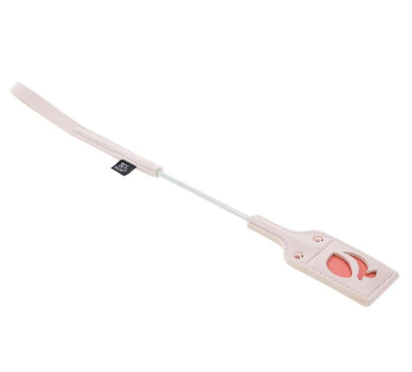Peaches 'n CreaMe Impressions Crop | 21" riding crop with playful peach cutout on faux leather tip for lighthearted domination.
