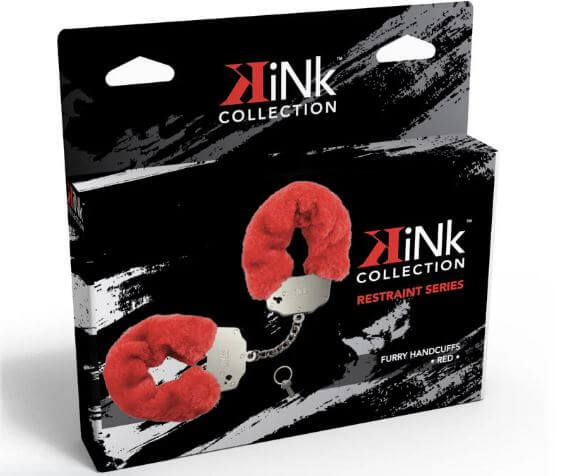 KINK COLLECTION FURRY HANDCUFF RED-0