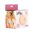 Cutiepies Hannahs Handful Pussy and Boob Head Stroker packaging with realistic design and branding.