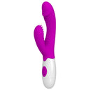 Pretty Love Andre 7 Function Rabbit Vibrator Purple featuring a dual-action design for optimal stimulation.