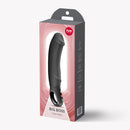 Fun Factory Big Boss G-Spot Vibrator Black packaging shown on a white background, showcasing sleek design and features.