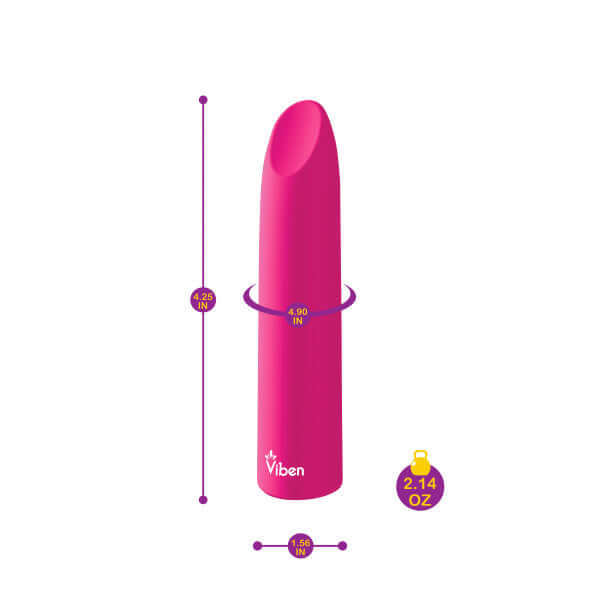 FIXATION HOT PINK POWERFUL LIPSTICK BULLET VIBE-2