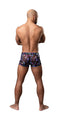 Man wearing Hazy Dayz Pouch Short Mushroom XL - Ultra Soft Mesh Briefs, showcasing back view and fashionable design.