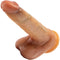 Renaissance DaVinci 8 Inch Sliding Foreskin Dildo Tan - Realistic Dual Density Silicone by Blush