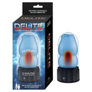 Delite Heated Rose Masturbator Blue in Packaging - Realistic Heated Handheld Stroker