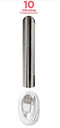 Rechargeable bullet vibrator with 10 vibrating frequencies and charging cable.