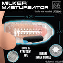 LoveBotz Milker Masturbator Accessory Clear Stroker Sleeve features ribbed inner tunnel and soft TPE material.