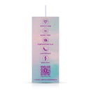 Viben Silver Anchor Buttplug Kit Clear Iridescent and Teal features an info tag with icons for safety and usability.