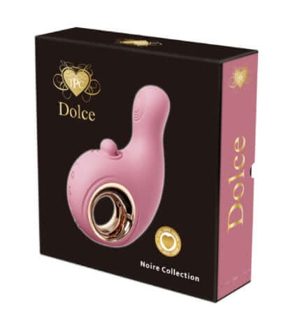 Dolce Thumping G-Vibe Pink packaging from the Noire Collection, featuring a dual-action G-spot massager design.