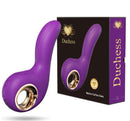 Duchess Tapping Vibe in purple, luxurious G-spot vibrator with packaging, featuring ultra-strong vibrations and tapping stimulation.