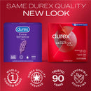 Durex Extra Sensitive Thin 24 Pack Latex Condoms packaging featuring new look and trusted quality assurance.