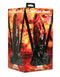 CREATURE COCKS Vulcan Silicone Dildo in fiery red and deep black packaging with textured fantasy design and suction cup base