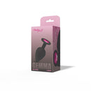 Gemma Pink Gem Black Silicone Anal Plug Large packaging from the Cheeky Charms collection.