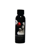 Earthly Body Edible Massage Oil Strawberry 2 Oz bottle with strawberry flavor.