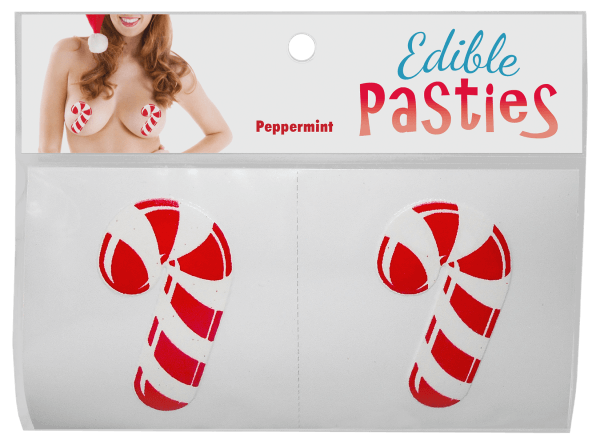 Edible Peppermint Pasties designed to resemble candy canes for festive fun and flirty indulgence.