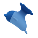 Pretty Love Dolphin Blue Clitoral Vibrator in sleek blue silicone design, ideal for compact pleasure.