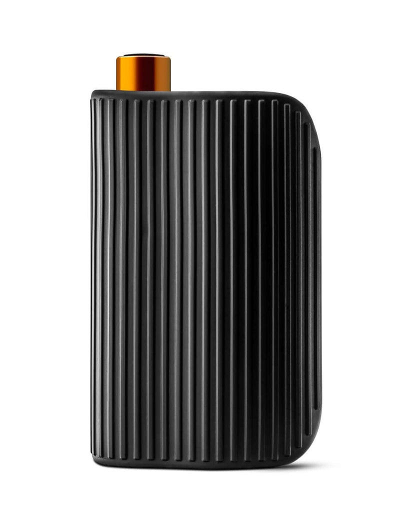 M Elite Platinum Wrapt Black Stroker with Ribbed Exterior and Gold Top for Realistic Feel and Intense Pleasure