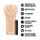 EnLust Emma Male Masturbator with Bullet Vibrator features self-lubricating technology and ultra-soft material.