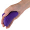 Hand holding Envy Rolling Ball Massager in purple, featuring a soft, rippled texture for enhanced pleasure and secure grip.