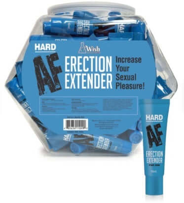 Hard AF Erection Extender Cream 65-piece fishbowl display by Little Genie Productions for enhanced sexual pleasure