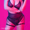 Plus Size Thigh Harness with Chains in Vegan Leather from CALEXOTICS, featuring heavy-duty metal chains and fashion-forward design.