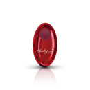 Cheeky Charms Vibrating Red Metal Remote Anal Plug Medium remote control in vibrant red color