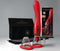 Fantasy For Her 24K Gold Luxury Edition pleasure device with suction cups and packaging displayed on a gray background.