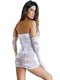 SHEER KEYHOLE MINI DRESS WHITE-0